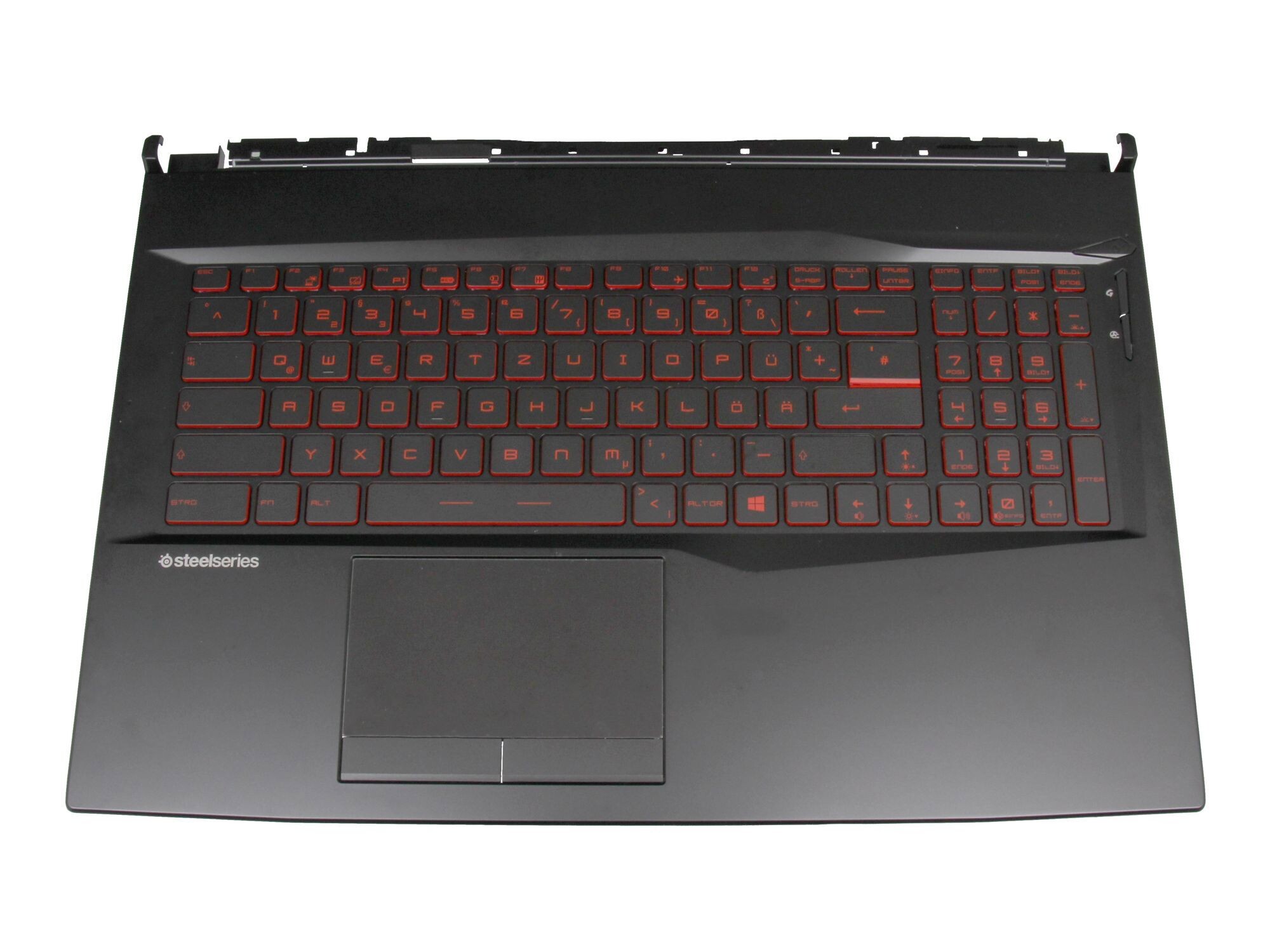 MSI GL75 Leopard 10SER/10SEK (MS-17E7) original Tastatur inkl. Topcase DE (deutsch) schwarz/schwarz mit Backlight Red Backlight