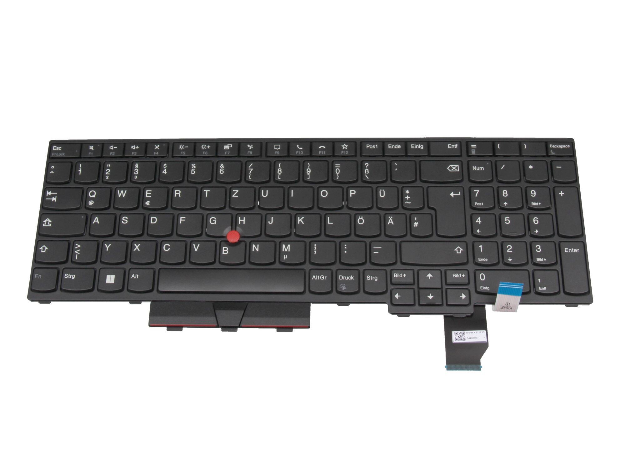 Lenovo ThinkPad T15p Gen 1 (20TN/20TM) original Tastatur DE (deutsch) schwarz/schwarz mit Mouse-Stick