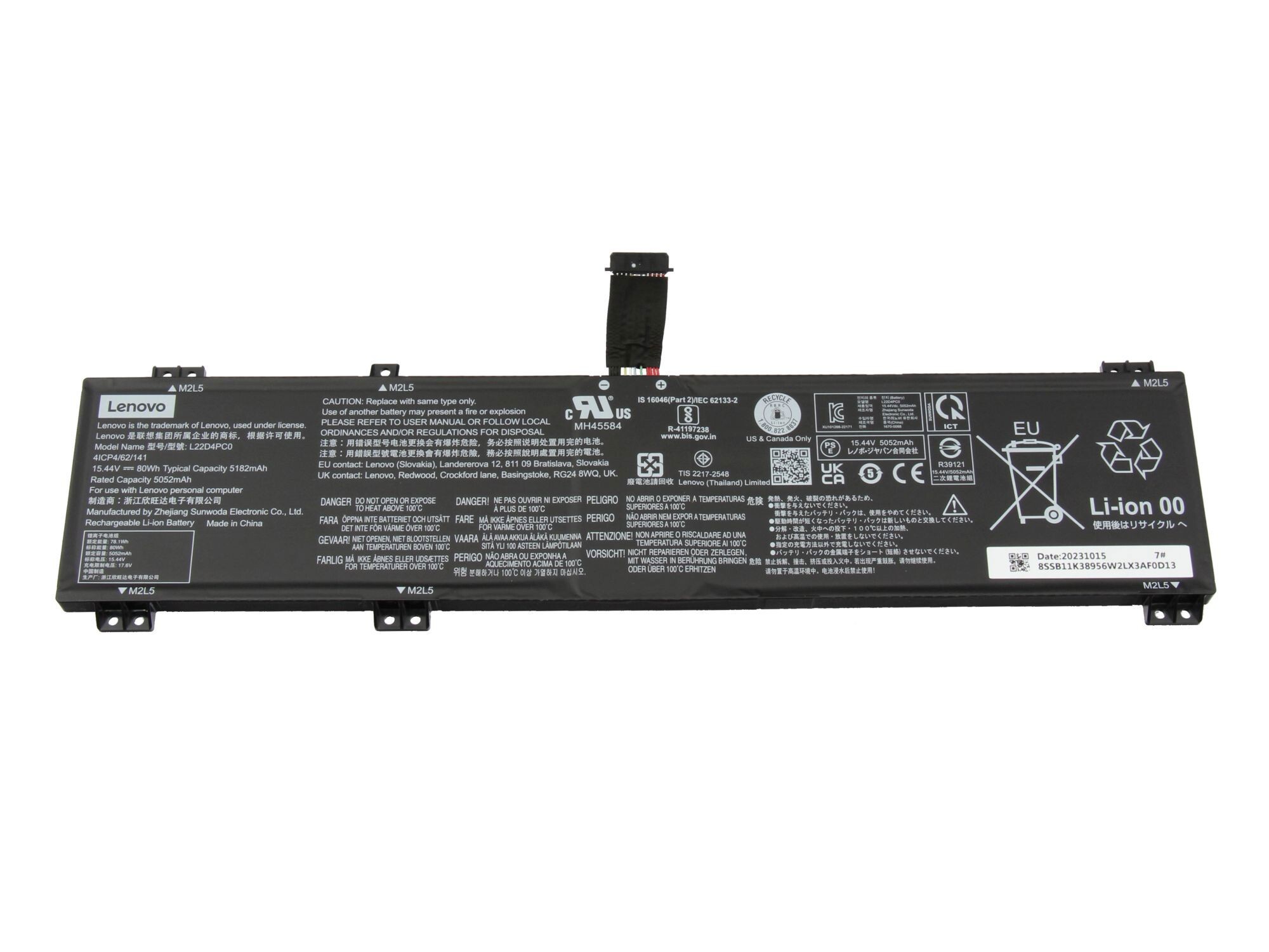 L22B4PC0 Lenovo Akku 80Wh