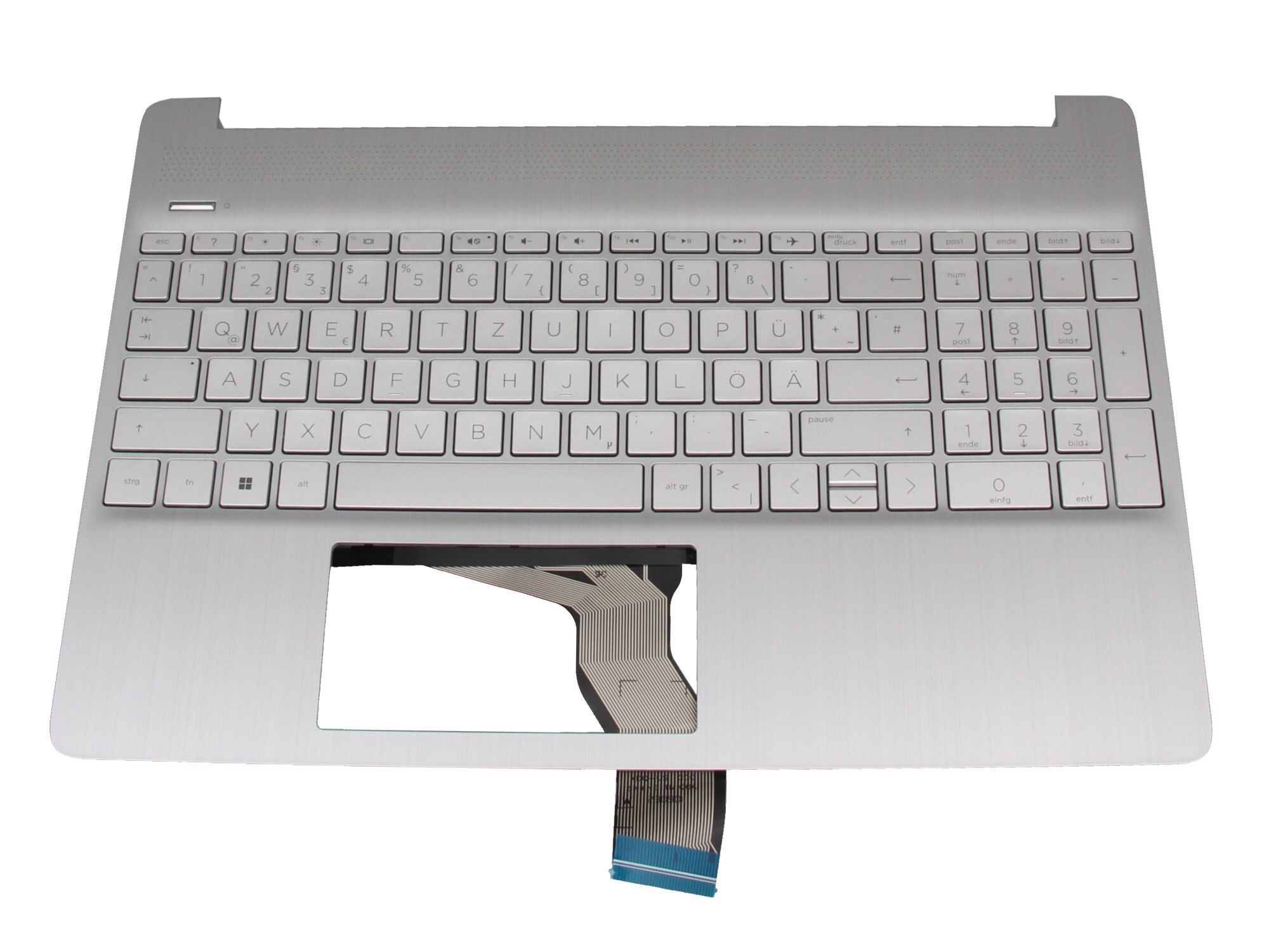 HP Omen 17-ck0000 original Tastatur inkl. Topcase DE (deutsch) silber/silber