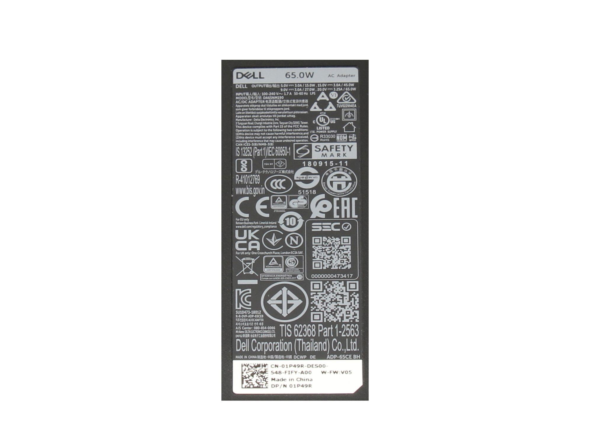 450-BBVD Dell USB-C Netzteil 65,0 Watt
