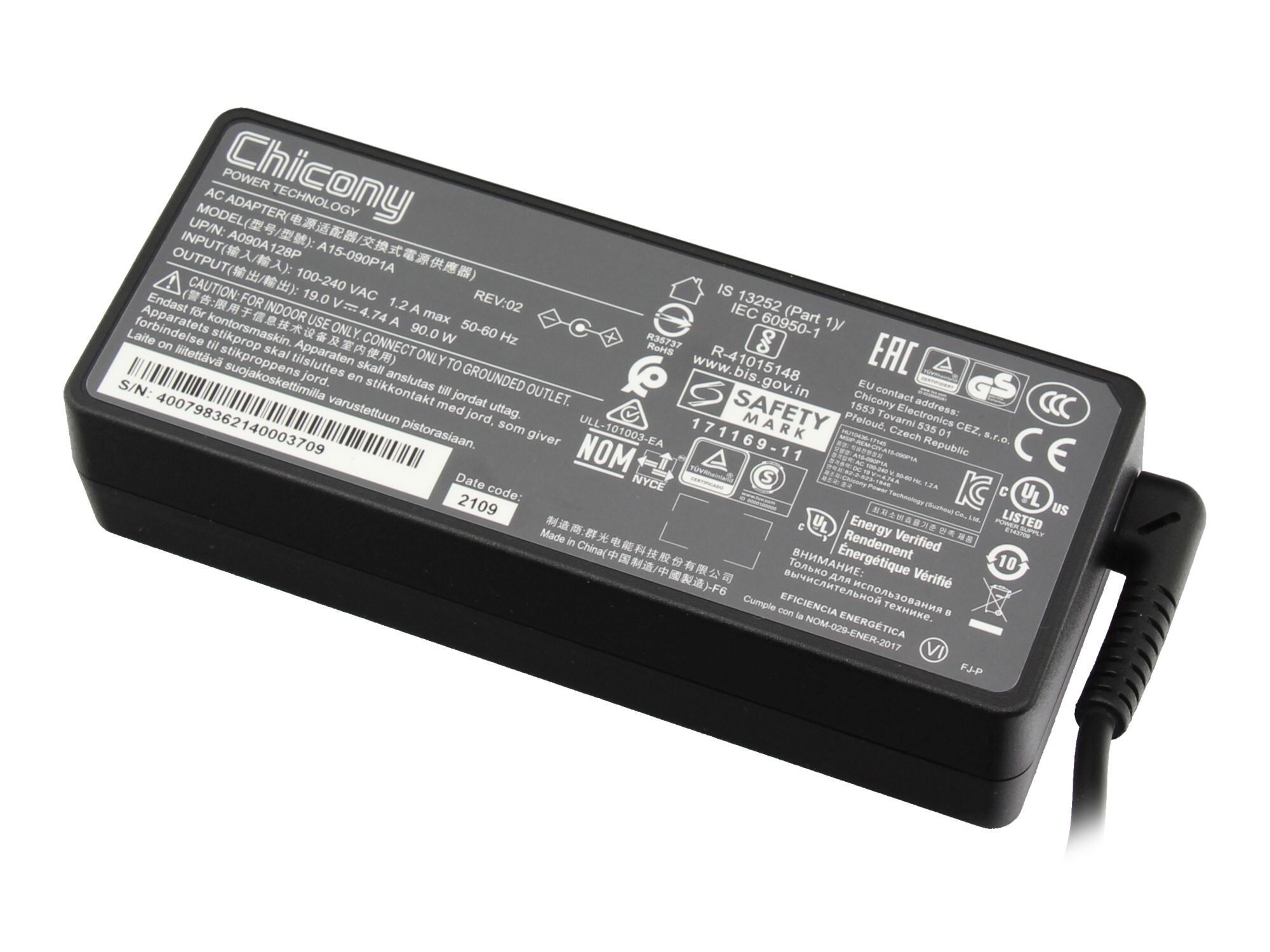 Medion Akoya P17609 (M17TNN) original chargeur 90 watts arrondie