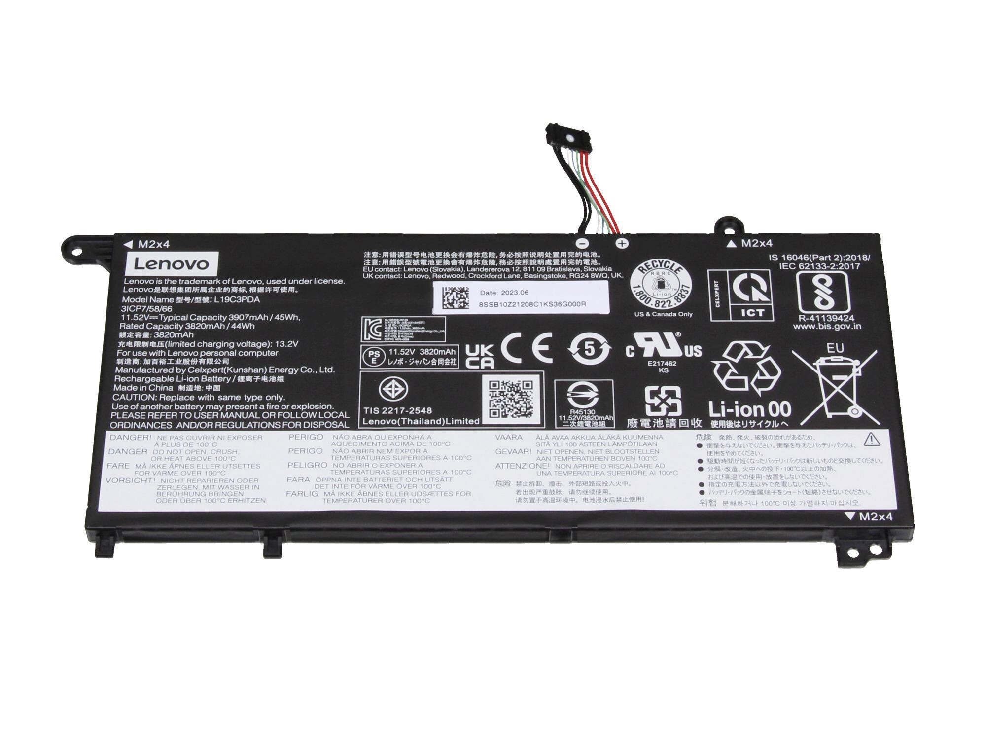 Lenovo ThinkBook 15 G4 IAP (21DJ) original Batterie 45Wh 3 cellules