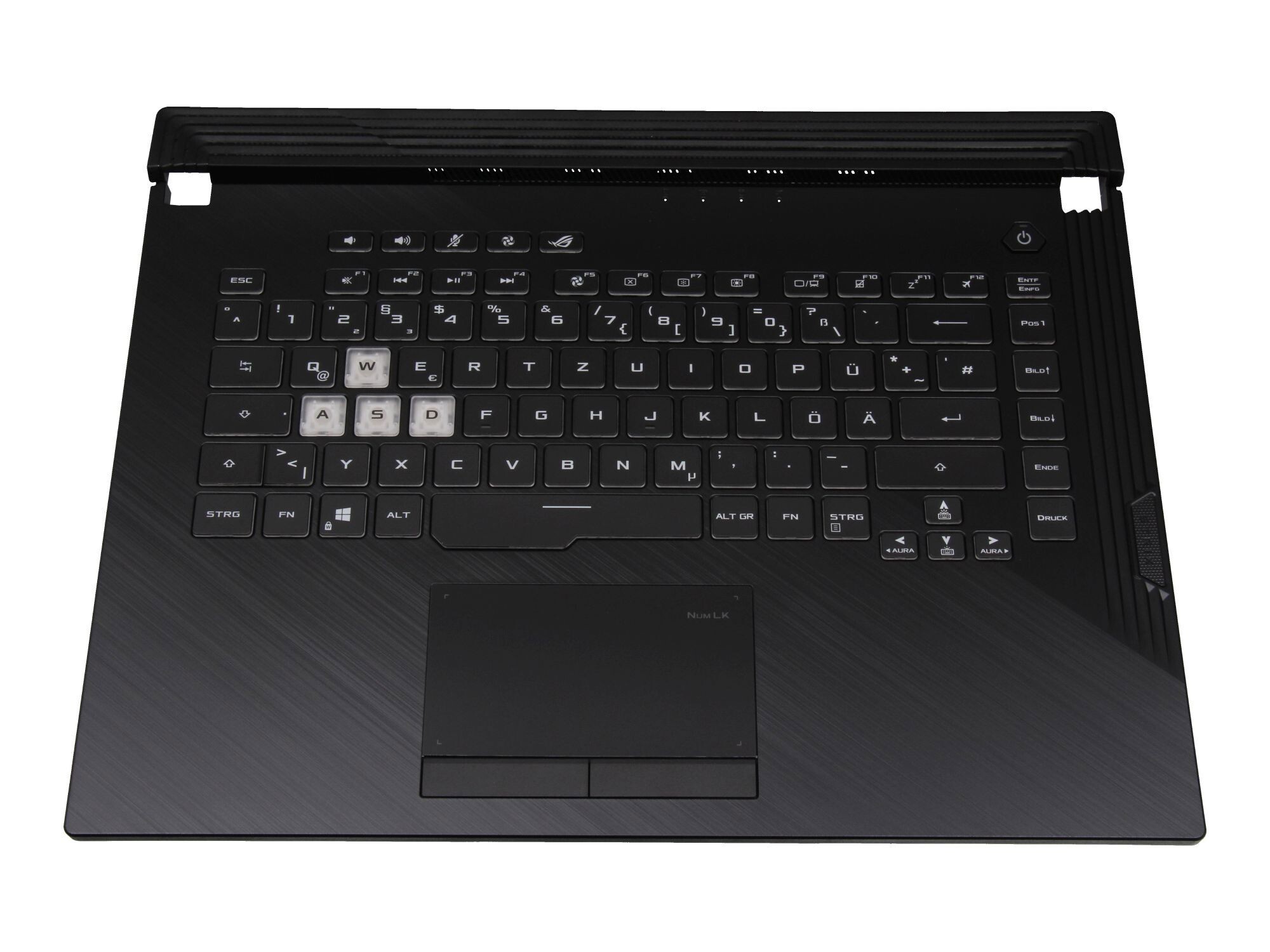 Asus ROG Strix G531GV original Tastatur inkl. Topcase DE (deutsch) schwarz/transparent/schwarz mit Backlight