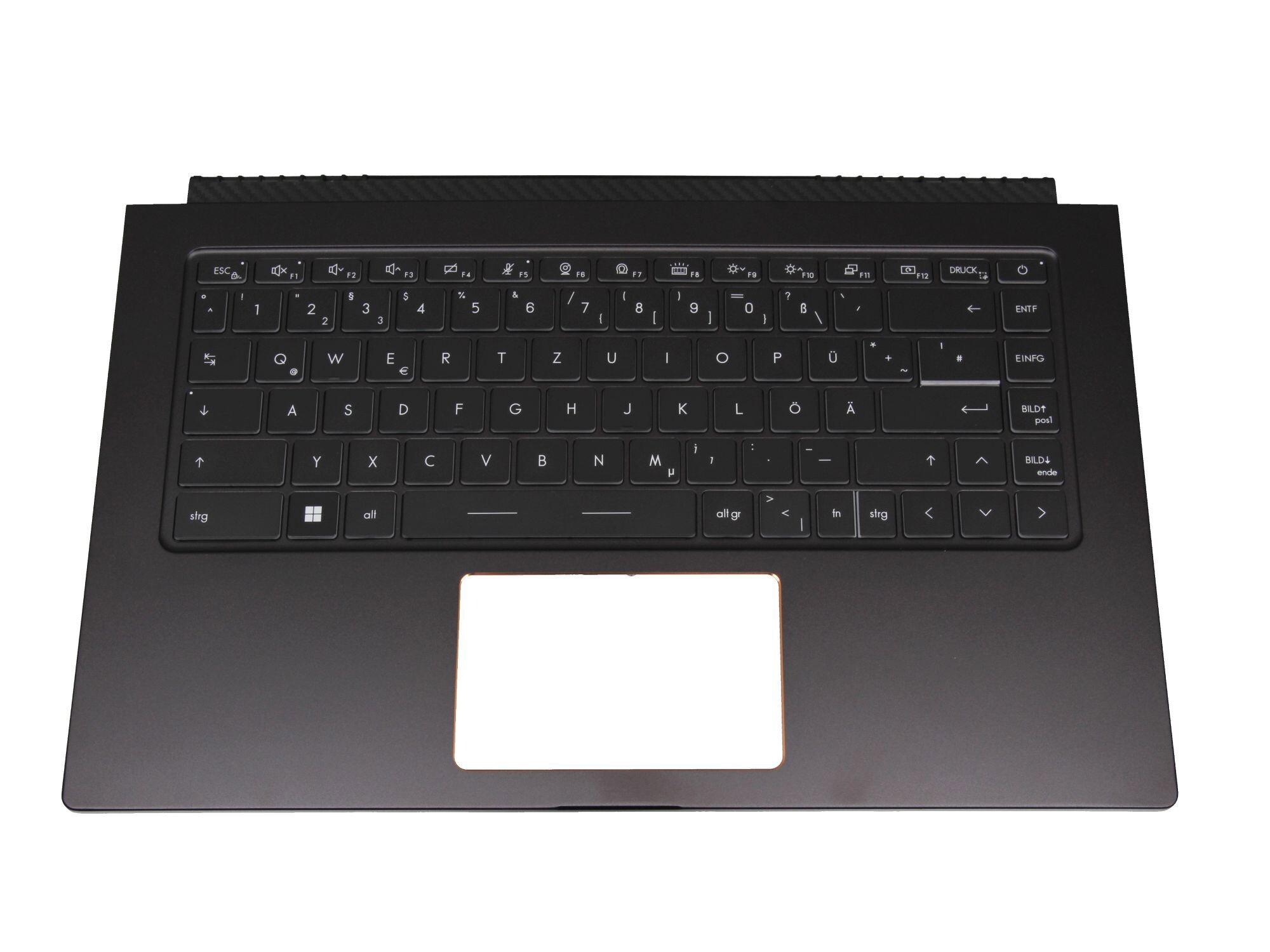 MSI Summit 15 A11SCS/A11SCST (MS-16S6) original Tastatur inkl. Topcase DE (deutsch) schwarz/schwarz mit Backlight