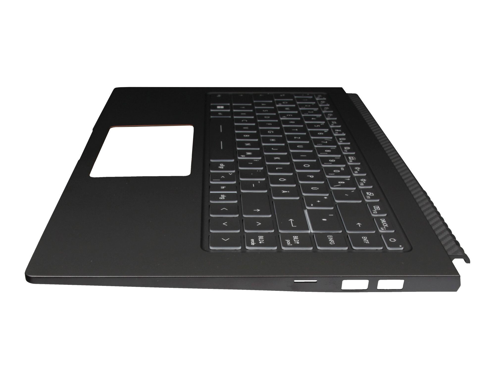 MSI Summit 15 A11SCS/A11SCST (MS-16S6) original Tastatur inkl. Topcase DE (deutsch) schwarz/schwarz mit Backlight