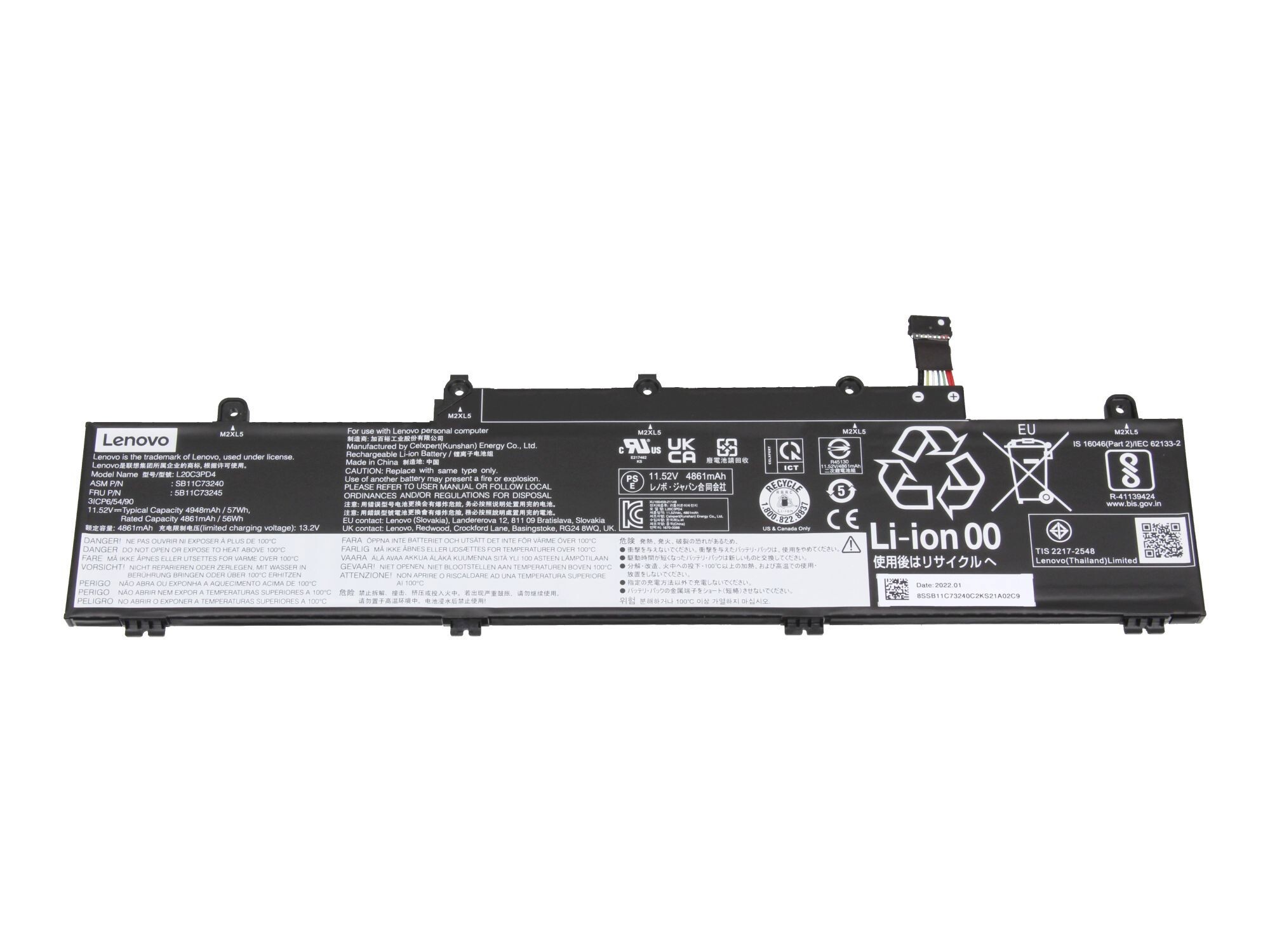 Lenovo Akku für ThinkPad E15 Gen 4 (21E6/21E7) 57Wh