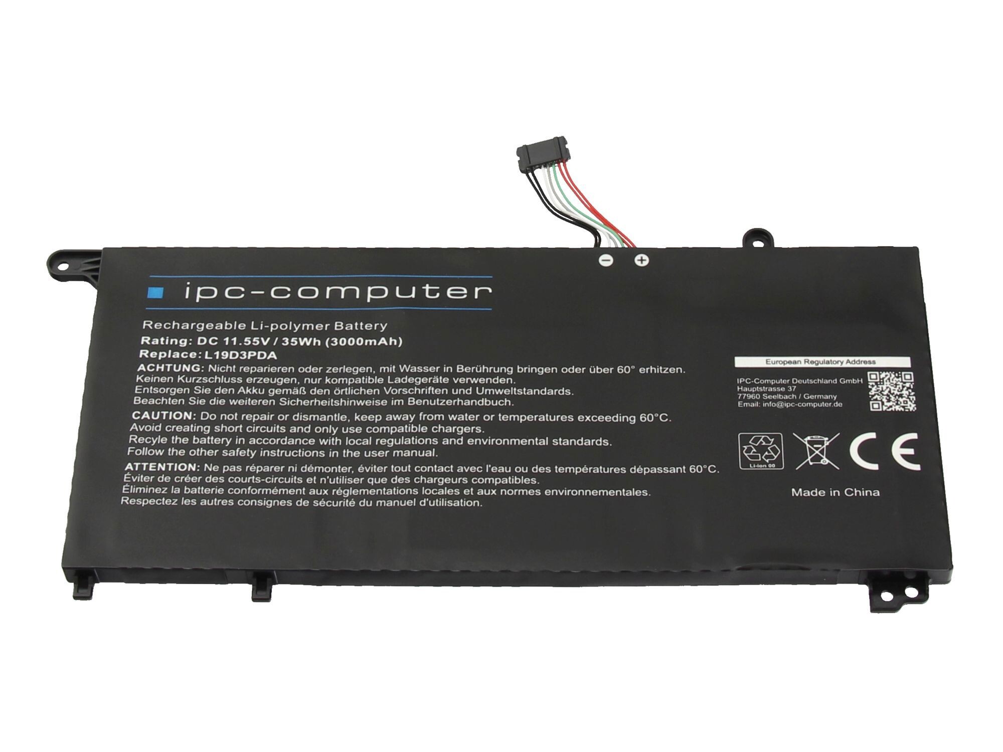 IPC-Computer Batterie 35Wh Nouveau 3 cellules compatible pour Lenovo ThinkBook 15 G4 IAP (21DJ)